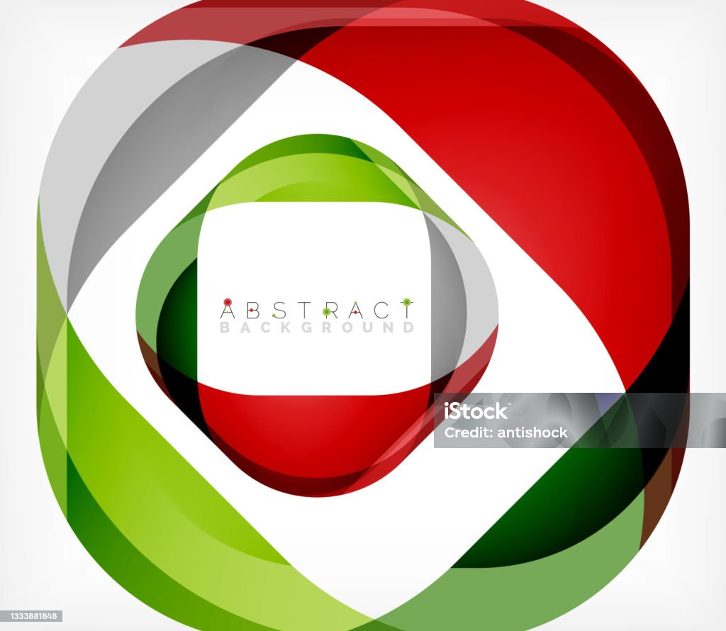 Abstract Square Wave Vector Abstract Square Shape With Overlapping Waves Minimal Geometric ...