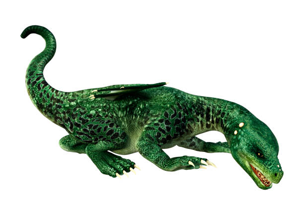 istock 3D illustration fantasy dragon on white 1333883712