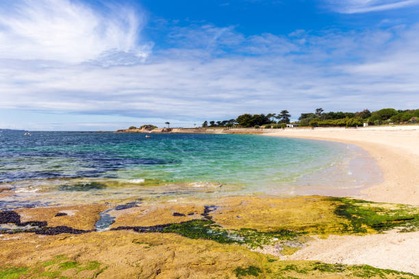 istock Empty beach at Brittany, France 1333887668