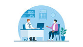 istock Doctor and patient meeting in the office 1333889585