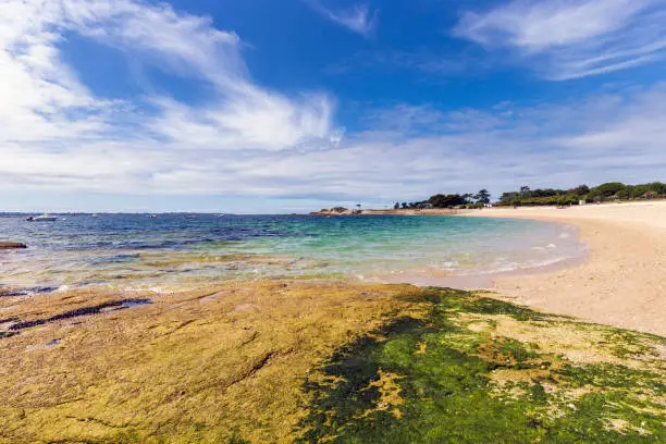 Photo of Beautiful empty beach at Bretagne, France