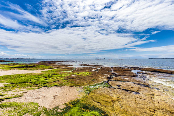 Brittany beach and coast line, France