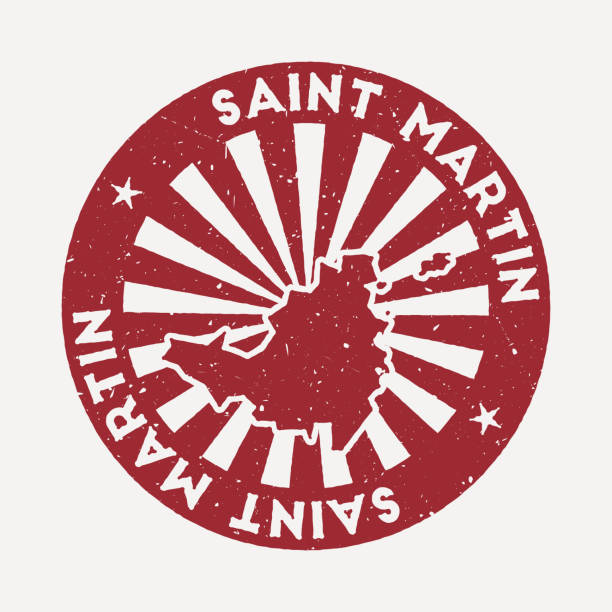 ilustrações de stock, clip art, desenhos animados e ícones de saint martin stamp. - sao martinho