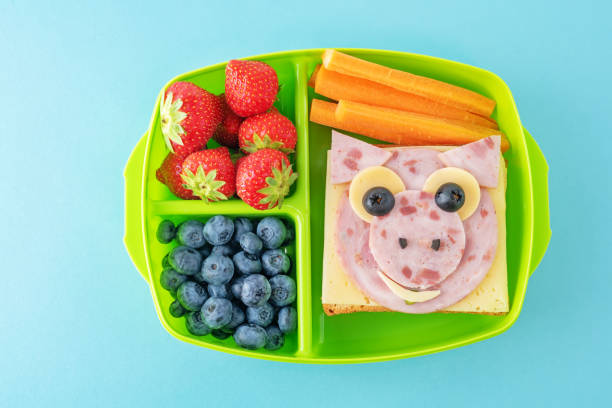 istock Kid's healthy breakfasts with funny faces 1333904761