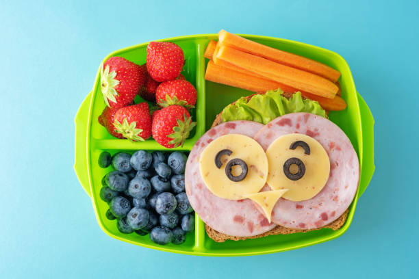 istock Kid's healthy breakfasts with funny faces 1333904906
