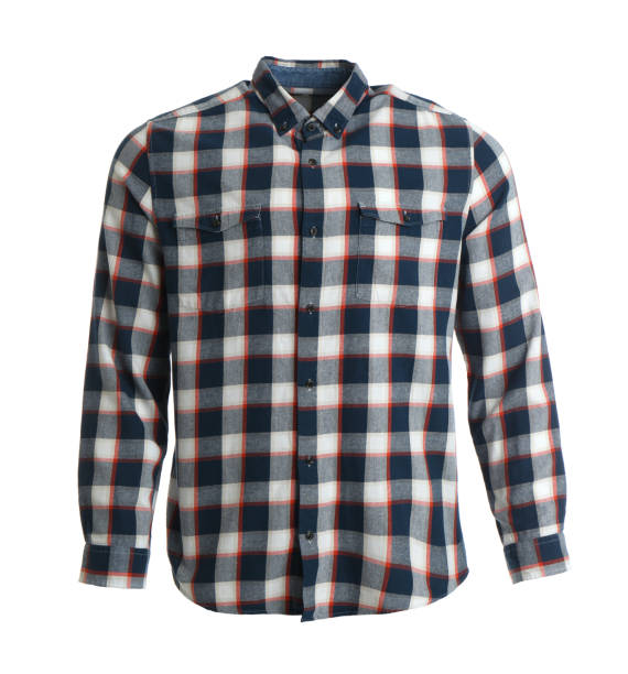 istock Checkered shirt on mannequin against white background 1333905460
