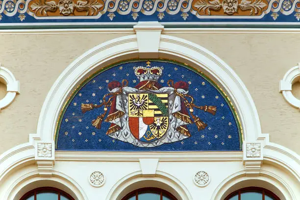 Coat of arms of Liechtenstein on the wall