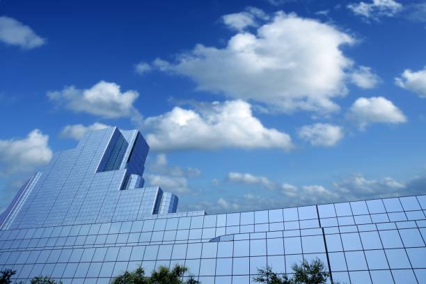 dallas downtown city mirror skyscraper buildings - 6707 imagens e fotografias de stock