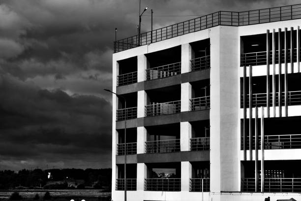 Building exterior against overcast