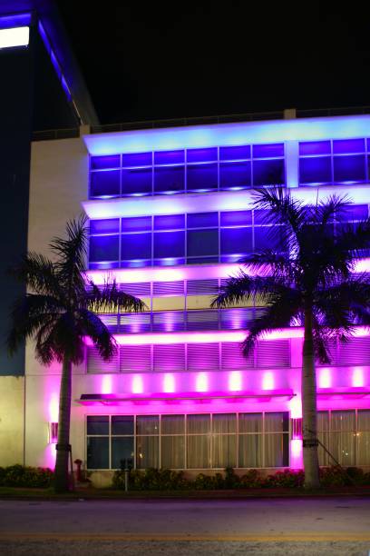 istock Blurred night colorful lights in Miami Beach 1333909409