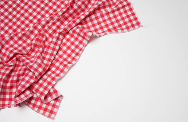 istock folded cotton red white checkered napkin on a white background 1333916202