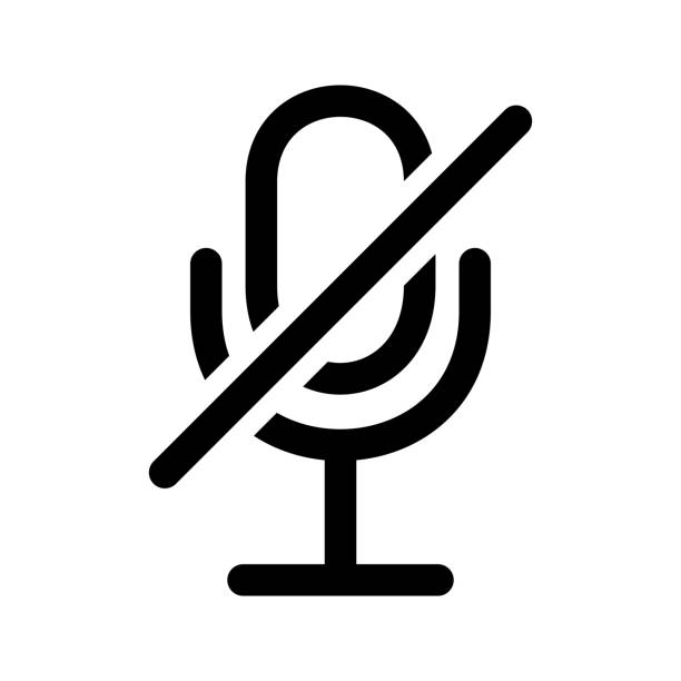 Mute. No sound. Speaker off. Microphone symbol. Forbidden icon. Microphone icon for your web site design, logo, app, UI. Vector Mute. No sound. Speaker off. Microphone symbol. Forbidden icon. Microphone icon for your web site design, logo, app, UI. Outline vector illustration speak no evil stock illustrations