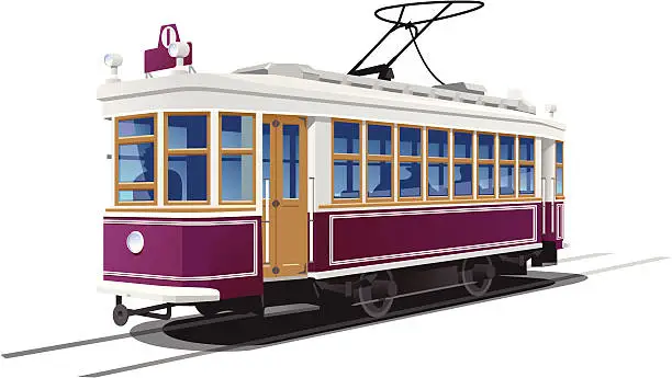 Vector illustration of tramway