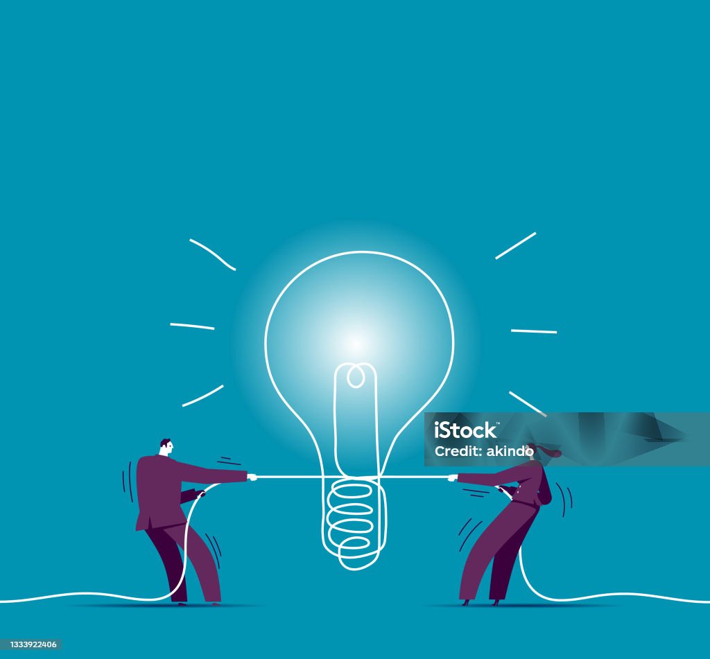 Idea Creating Creating Idea Stock Illustration - Download Image Now - Two People ...