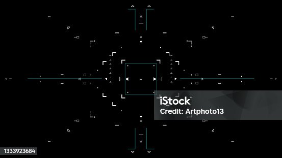istock Satellite GPS motion aerial analysis element. User Interface. Aerospace in the United States Air Force. Aircraft Planes detected by satellite camera. Ui and Ai interface, modern military technology 1333923684