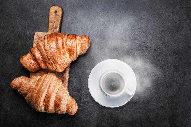 istock croissants lie on the black breakfast table 1333923730