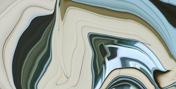 istock Abstract beige, gray and blue natural background. Art trippy digital modern backdrop. New Innovation illustration. Vibrant banner. Template. Wave effect. Rock. Marble texture. Futuristic Flyer. 1333924846