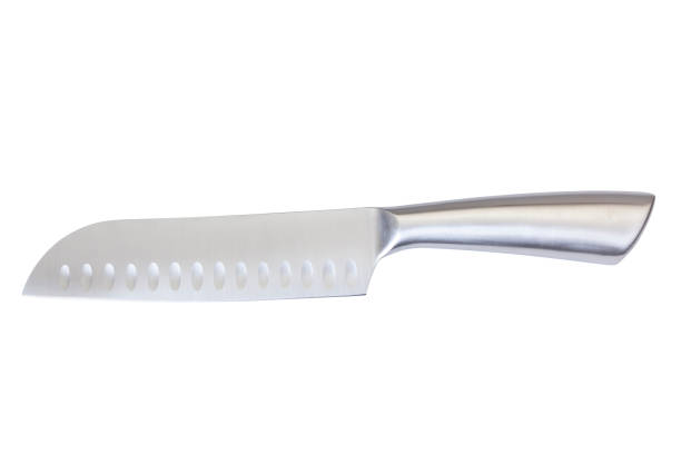 istock Santoku chef's knife, isolated on white 1333924938