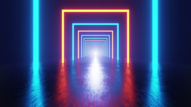 Sci-Fi Corridor tunnel neon lights