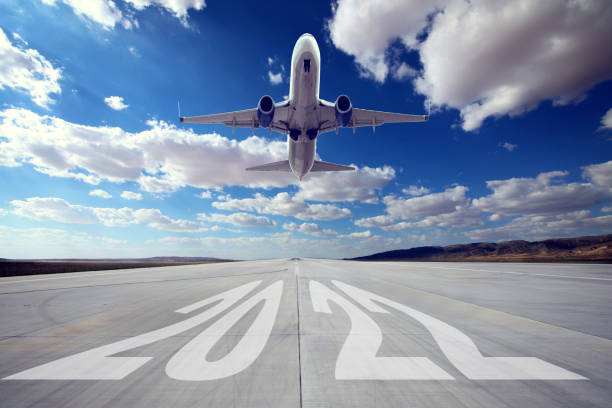 istock Plane is taking off with 2022 new year concept 1333928804