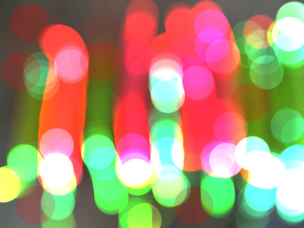 Bokeh Abstract four light caused by nature,