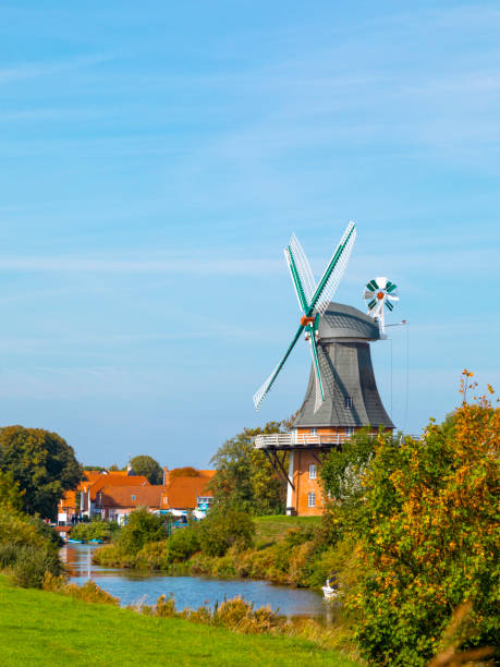 Historic Windmill at Greetsiel, Lower Saxony, Germany