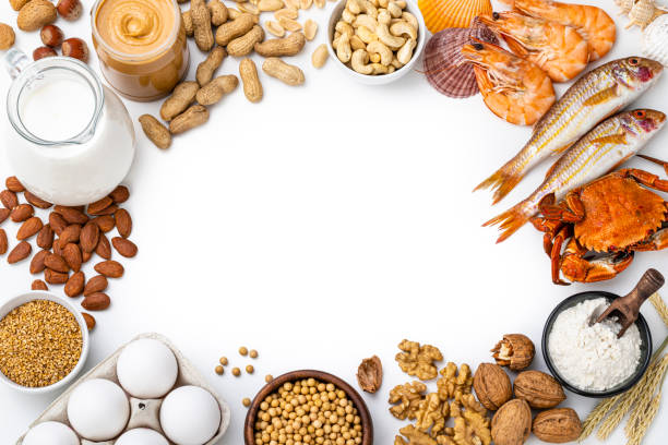 istock Allergy foods with copy space on white background 1333930484
