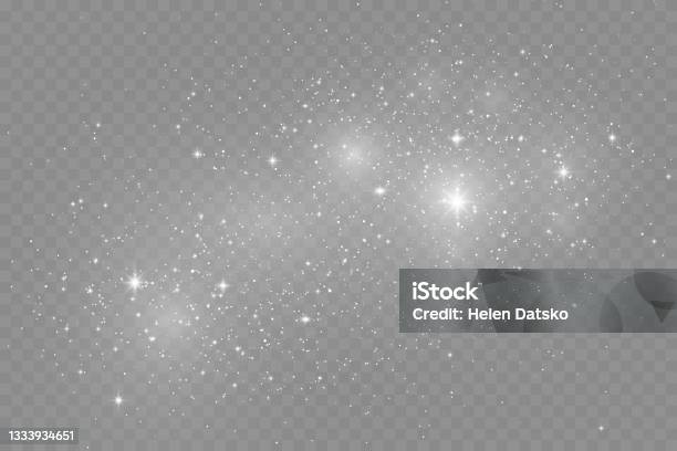 Glowing Light Effect With Many Glitter Particles Isolated On Transparent Background Vector Starry Cloud With Dust Jpg向量圖形及更多星型圖片