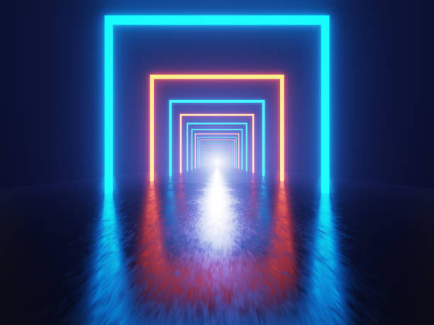 istock Sci-Fi Corridor tunnel neon lights 1333936391