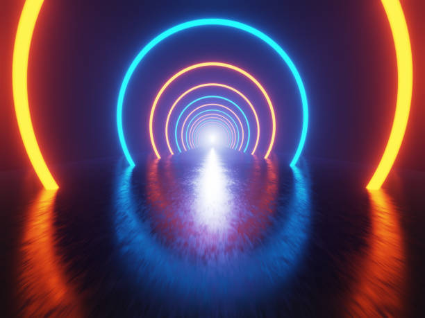 istock Sci-Fi Corridor tunnel neon lights 1333936398