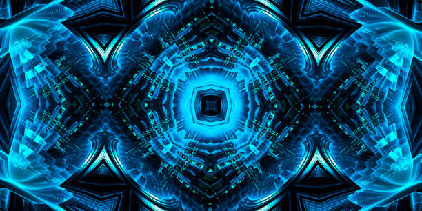 istock Smart blue circular ornament in the form of a stylized flower. Kaledoscope pattern for manufacturing of packaging, scrapbooking, gift wrapping, books, booklets., alboms. 1333938132