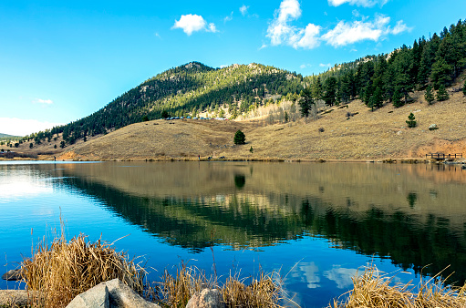 Beautiful lake in the mountains Colorado,America.