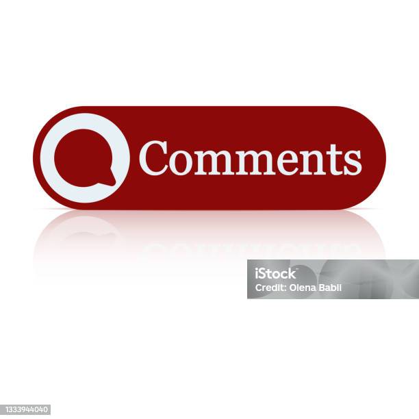 Comment With Button Style Comment Button With Bubble On White Background Vector Illustration ...