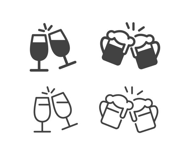 Cheers - Illustration Icons Cheers - Illustration Icons cheers stock illustrations