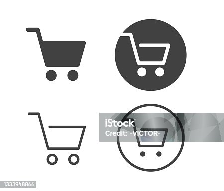 istock Shopping Cart - Illustration Icons 1333948866