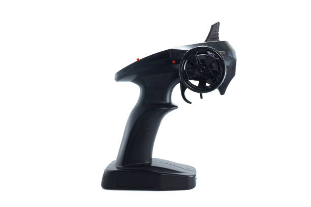 istock Black remote control toy car remote control on isolated white background 1333948908