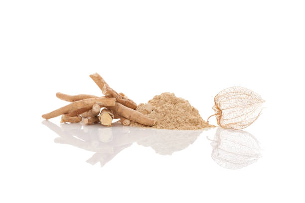 a picture of ashwagandha powder that is one of the commonly used adaptogen mushroom 