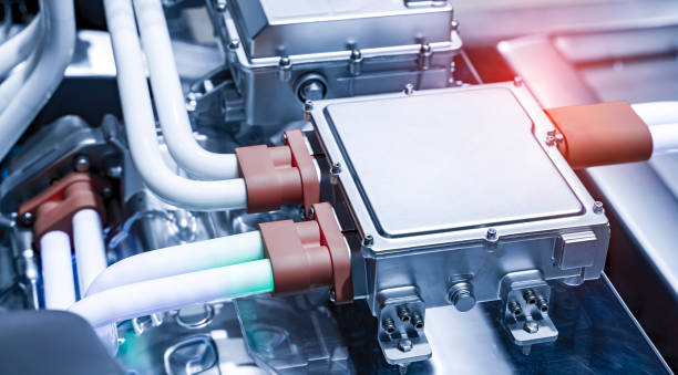 istock electric system of eco car engine Automotive part concept 1333961367