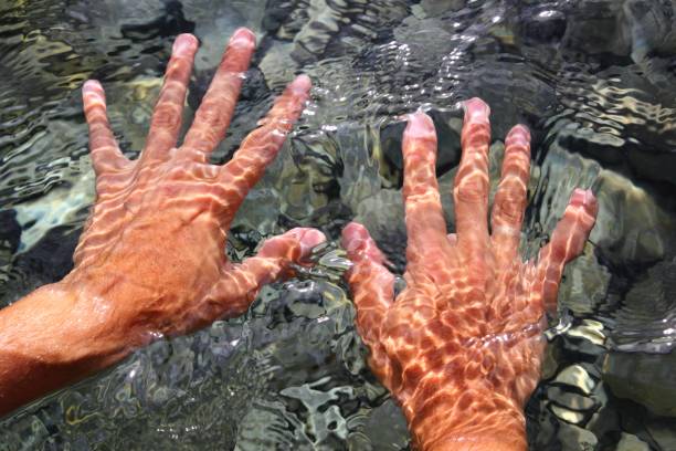 istock hands underwater river water wavy shapes 1333963910