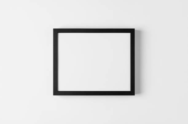 istock Black wall frame mockup, landscape orientation, 8x10. 1333967690