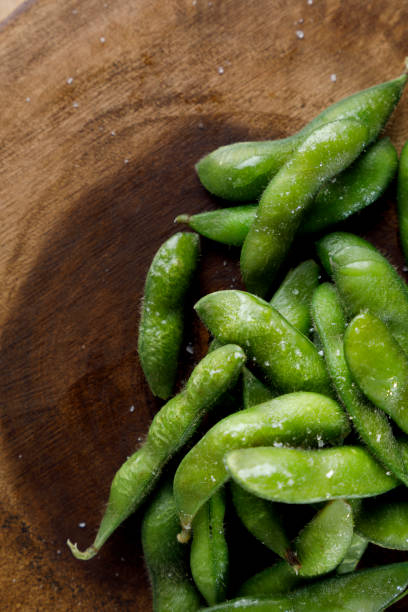 istock Green cooked edamame with salt 1333975262