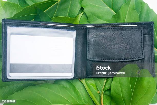 Bolsillo Sobre Fondo De Hoja Verde Foto de stock y más banco de imágenes de Cartera - Cartera, Comparación, Conceptos