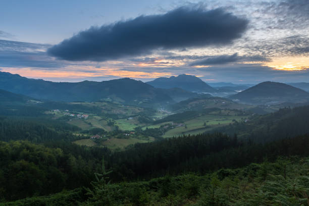istock Aramaio valley at sunrise in Basque Country, Spain 1333988429