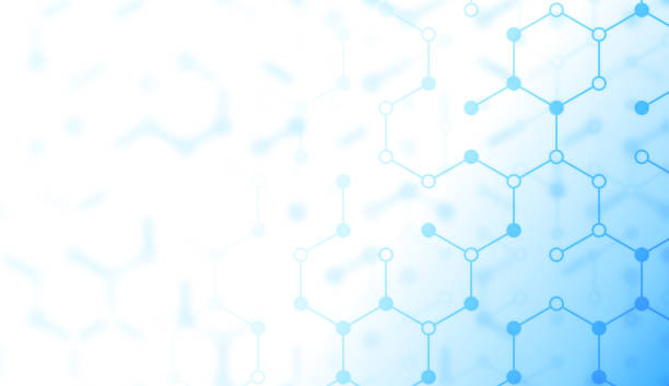 Scientific abstract molecular background pattern design.