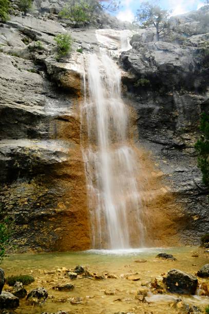 istock Waterfall, fall, waterfall, waterfall or giant waterfall to the stretch of a river course. 1333993222
