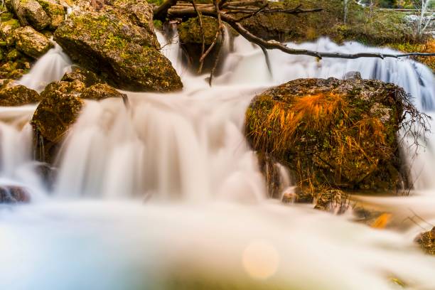 istock Waterfall, fall, waterfall, waterfall or giant waterfall to the stretch of a river course. 1333993279