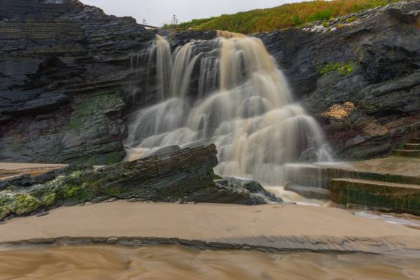 istock Waterfall, fall, waterfall, waterfall or giant waterfall to the stretch of a river course. 1333993311