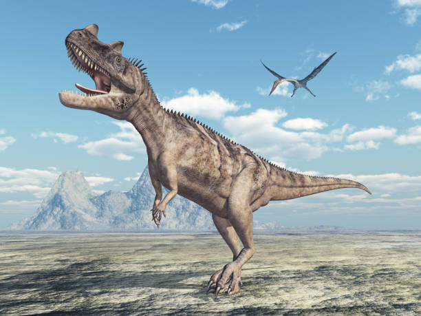 istock Dinosaur Ceratosaurus in a landscape 1333995948