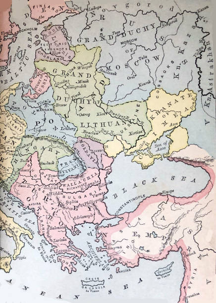 istock Antique illustration - partial map of Europe in the 16th century 1334002614