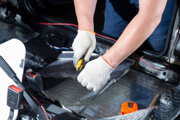 istock Sound insulation of the car. 1334007016